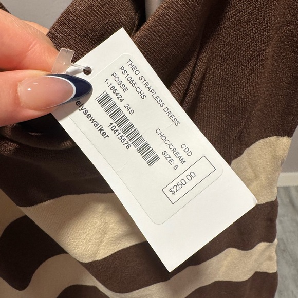 Posse Strapless Brown and Cream Dress - Picture 4 of 4